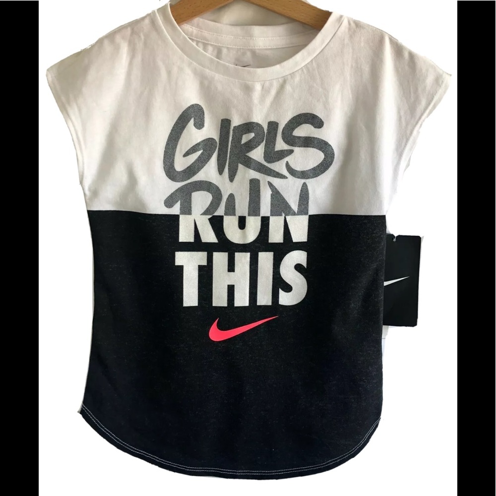 NIKE, Girls Run This Slim Fit T-Shirt Top